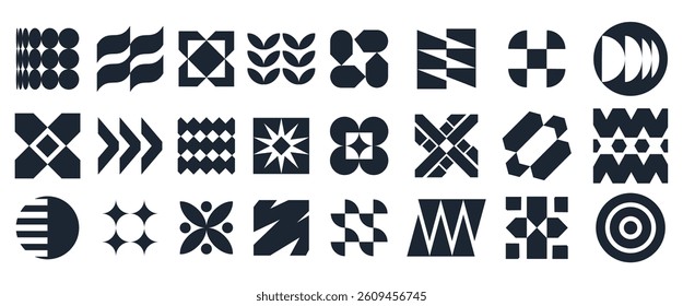 Brutalist geometric shape symbol vector element