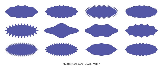 Brutalist Label Abstract Geometric Shapes Set Design