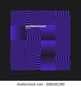 Brutalist poster design template layout with bold typography and brutal vector pattern with abstract geometric shapes. Great for branding, presentation, album print, website header, web banner.