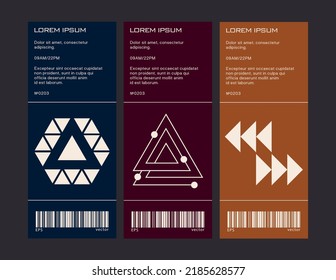 Brutalist poster design template layout with bold typography and brutal vector pattern with abstract geometric shapes. Great for branding presentation, album print, website header, web banner.