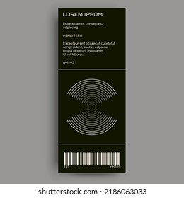 Brutalist poster design template layout with bold typography and brutal vector pattern with abstract geometric shapes. Great for branding presentation, album print, website header, web banner.