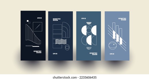 Diseño de plantillas de diseño de afiches brutales con tipografía audaz y patrón vectorial brutal con formas geométricas abstractas. Ideal para marca, presentación, impresión de álbum, encabezado de sitio web, banner web.