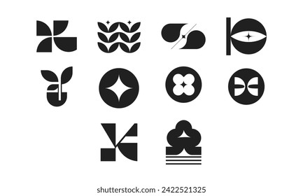 Brutalist Shape Pattern Element Set