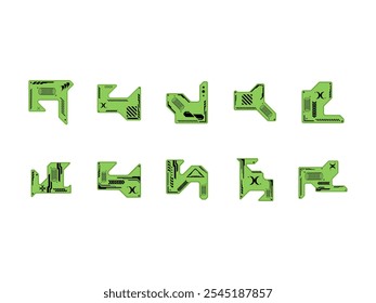 Brutalist Sticker Design Element Set 