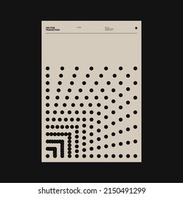 Brutalistische Poster Design Grafik-Layout mit Helvetica Typografie Ästhetik, minimalistische geometrische Formen und abstrakte Vektorformen. 