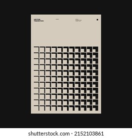 Brutalist style poster design graphics layout built with Helvetica typography aesthetics and minimalist geometric forms and abstract vector shapes. 