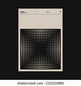 Brutalist style poster design graphics layout built with Helvetica typography aesthetics and minimalist geometric forms and abstract vector shapes. 