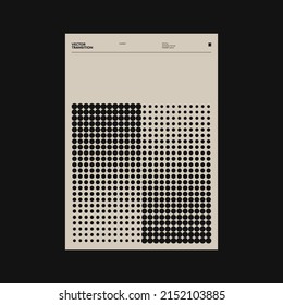 Brutalist style poster design graphics layout built with Helvetica typography aesthetics and minimalist geometric forms and abstract vector shapes. 