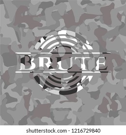 Brute on grey camouflage pattern