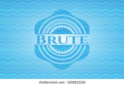 Brute water wave representation emblem background. Vector Illustration. Detailed.