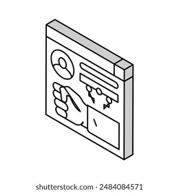 fuerza bruta y diccionario 8 ataques de red icono isométrico Vector. fuerza bruta y diccionario 8 ataques de red signo.