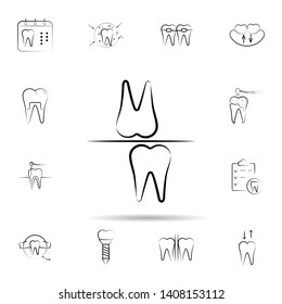 Bruxism, bite block icon. Universal set of dentist for website design and development, app development