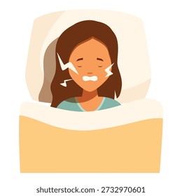 Bruxism teeth grinding problem concept with stressed woman clenching teeth