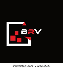 BRV creative minimalist letter logo. BRV unique vector initials alphabet letter logo design
