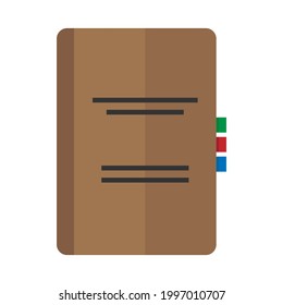 Ilustración vectorial del libro de colores con marcador, ilustración de diseño plano de alta calidad. 