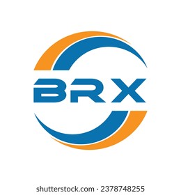BRX letter logo design on a white background or Monogram logo design for entrepreneur and business.