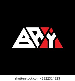 BRY Dreieck Buchstaben Logo Design mit Dreieck Form. BRY Dreieck Logo Design Monogramm. BRY Dreieck Vektor Logo Vorlage mit roter Farbe. BRY-Dreieckslogo Einfaches, elegantes und luxuriöses Design