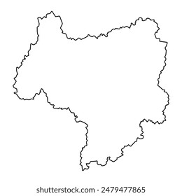 Bryansk Oblast map, administrative division of Russia. Vector illustration.