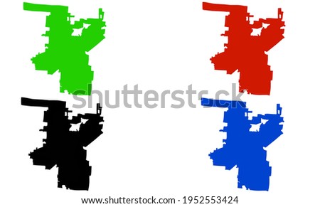 Bryant city map silhouette design in Arkansas, United States of America on white background