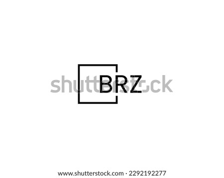 BRZ Letter Initial Logo Design Vector Illustration