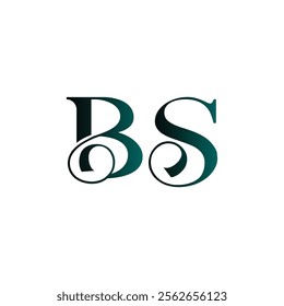 bs abstract alphabet vector icon design monogram, initial letters logo emblem
