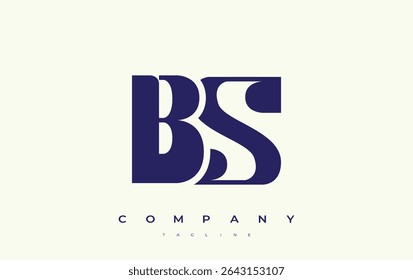BS Abstract Geometric Logo Design. Modern and elegant logo design with simplistic typography elements, showcasing branding excellence.