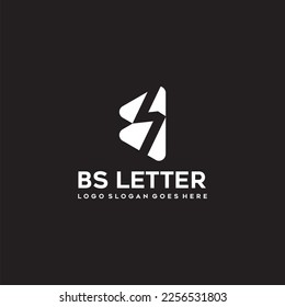 BS abstraktes Brieflogo, Vektorbild
