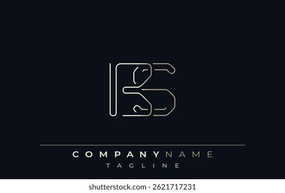 BS Abstract Line Style Logo. Minimalist Design Featuring the Letters B and S Abstract Line Style