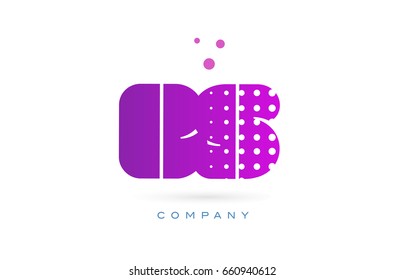 bs b s pink dots dotted letter logo alphabet creative company vector icon design template