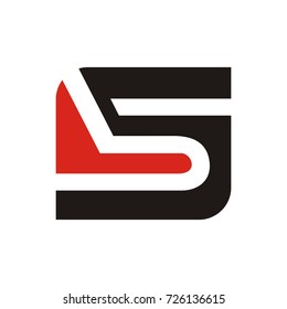 BS or B5 initial letter logo design template vector