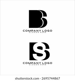 BS and B8 S letter logo design.