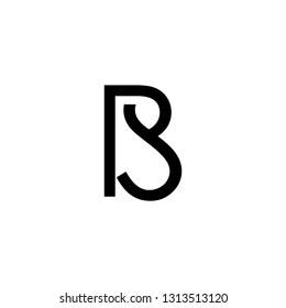 Bs Black Monogram Stock Vector (Royalty Free) 1313513120 | Shutterstock