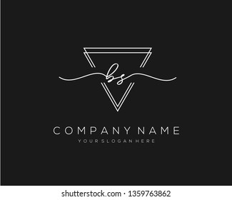 BS handwriting initial  logo vector