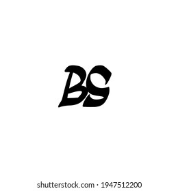 BS initial handwriting logo for identity