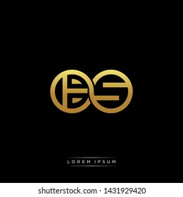 BS initial letter linked circle capital monogram logo modern template