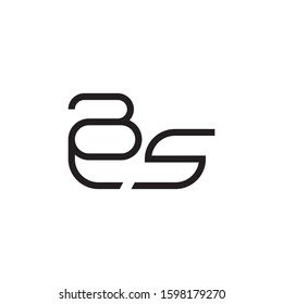 BS initial letter logo template vector icon design
