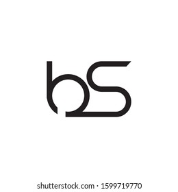 BS initial letter logo template vector icon design