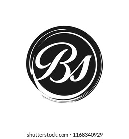BS initial splash logo template vector