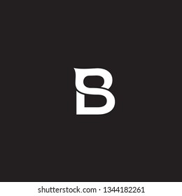 BS Initials Abstract. Black Background.