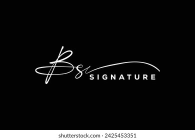BS initials Handwriting signature logo. BS Hand drawn Calligraphy lettering Vector. BS letter real estate, beauty, photography letter logo design.