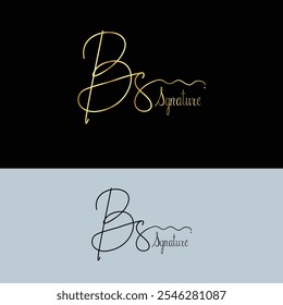 Bs initials Handwriting signature logo. Bs Hand drawn Calligraphy lettering Vector. Bs letter real estate, beauty, photography letter logo design.