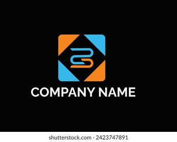 BS Letter Combination Logo Design And Beautiful color combination.
