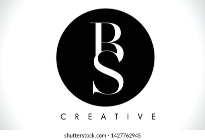 Logotipo de diseño de carta BS con colores negros y blancos Ilustración vectorial de moda. 