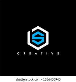 Letra BS Modelo de diseño de logotipo inicial Ilustración vectorial de plantilla	
