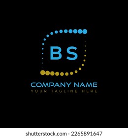 BS letter logo creative design. BS unique design.
