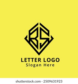 Logotipo da letra BS Design Criativo. BS monogram Logo Vetor de Conceito Único. BS criativo moderno plano abstrato iniciais letra logotipo.