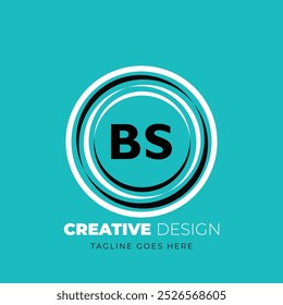 BS letter logo creative design. BS unique design. Vector illustration