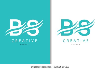 BS Letter Logo Design with Background and Creative company logo. Modern Lettering Fashion Design. Vector illustration