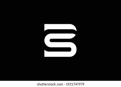 Diseño del logo de la carta BS sobre fondo de lujo. Concepto del logotipo de la letra de la letra del monograma SB. Diseño de iconos BS. Diseño de icono de letras blancas elegantes y profesionales en el fondo negro.
