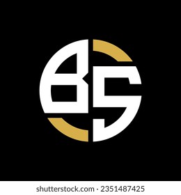 BS letter logo design on black background. BS creative initials letter logo concept.  
